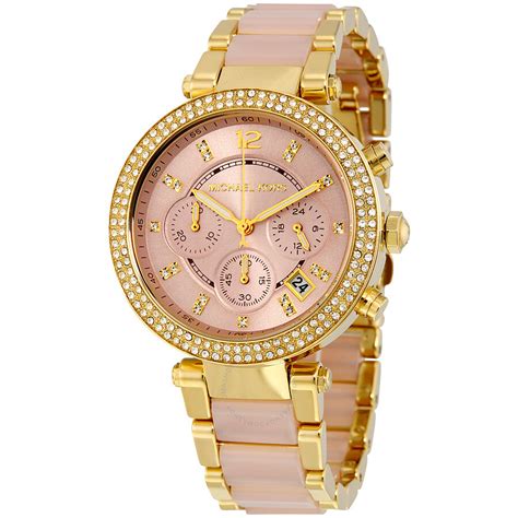 Michael Kors Parker Pink Dial Ladies Watch MK6326